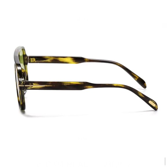 Retro Tortoiseshell Pilot Sunglasses Women Brand Designer 2024 Oversized Shades - Picture 5 of 8